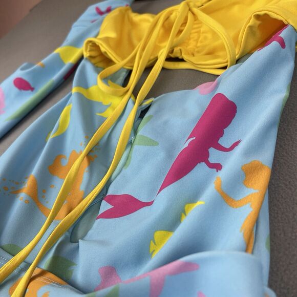 Marshall‎ Columbia Disney Little Mermaid Ariel Bikini Cutout Mini Dress Sz Small - Picture 8 of 16